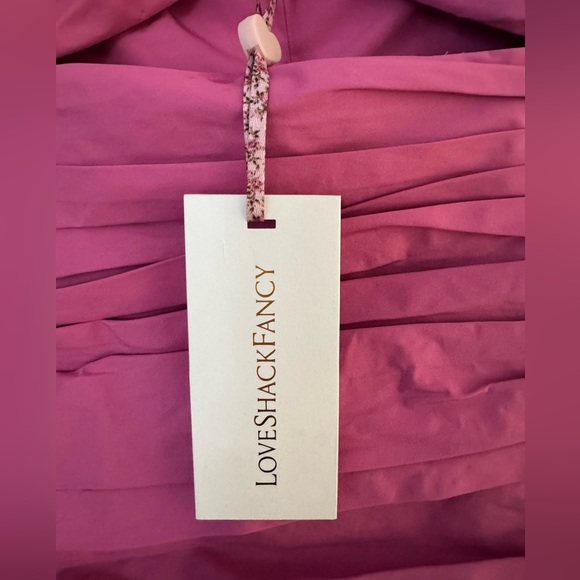 NWT - LoveShackFancy Jessilyn Dress in Pomegranate Pink - Picture 5 of 8